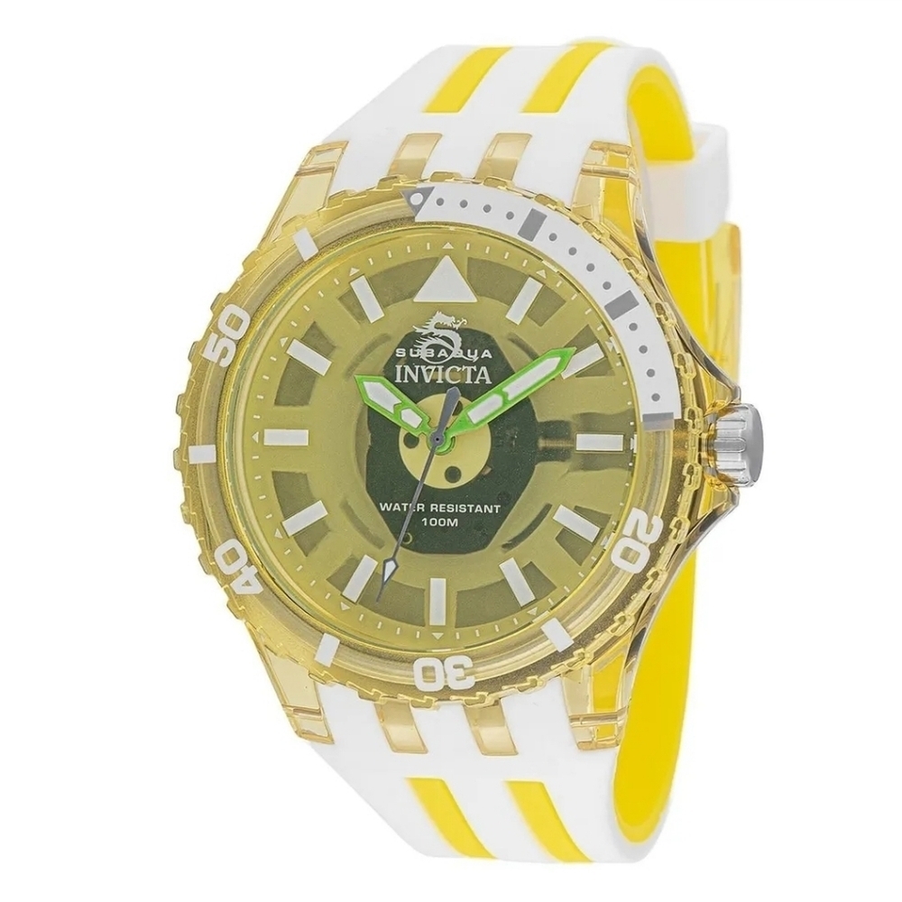 Invicta Subaqua Men's Quartz Watch - 44mm Green 69451 Yellow White
